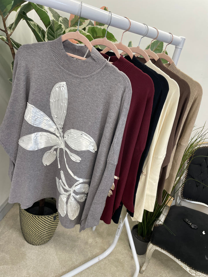 LADIES OVERSIZE LOOSE FIT JUMPER SWEATER 