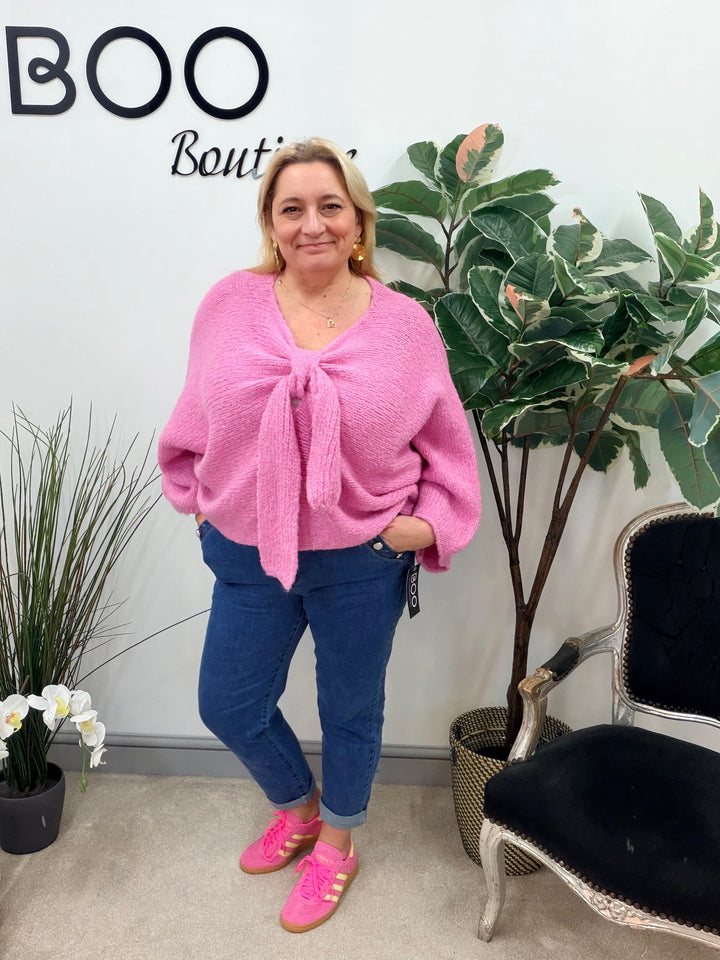 LADIES FASHION MOM FIT DARK BLUE DENIM JEANS