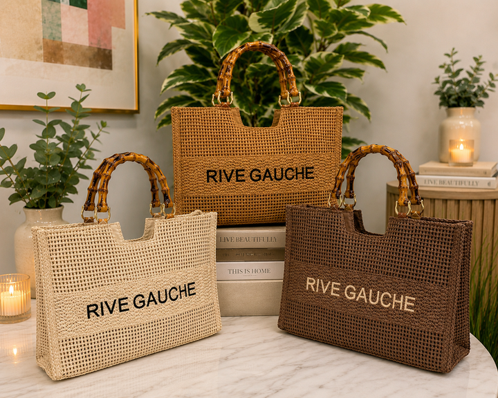 Ladies Woven Large Tote Beach Bag