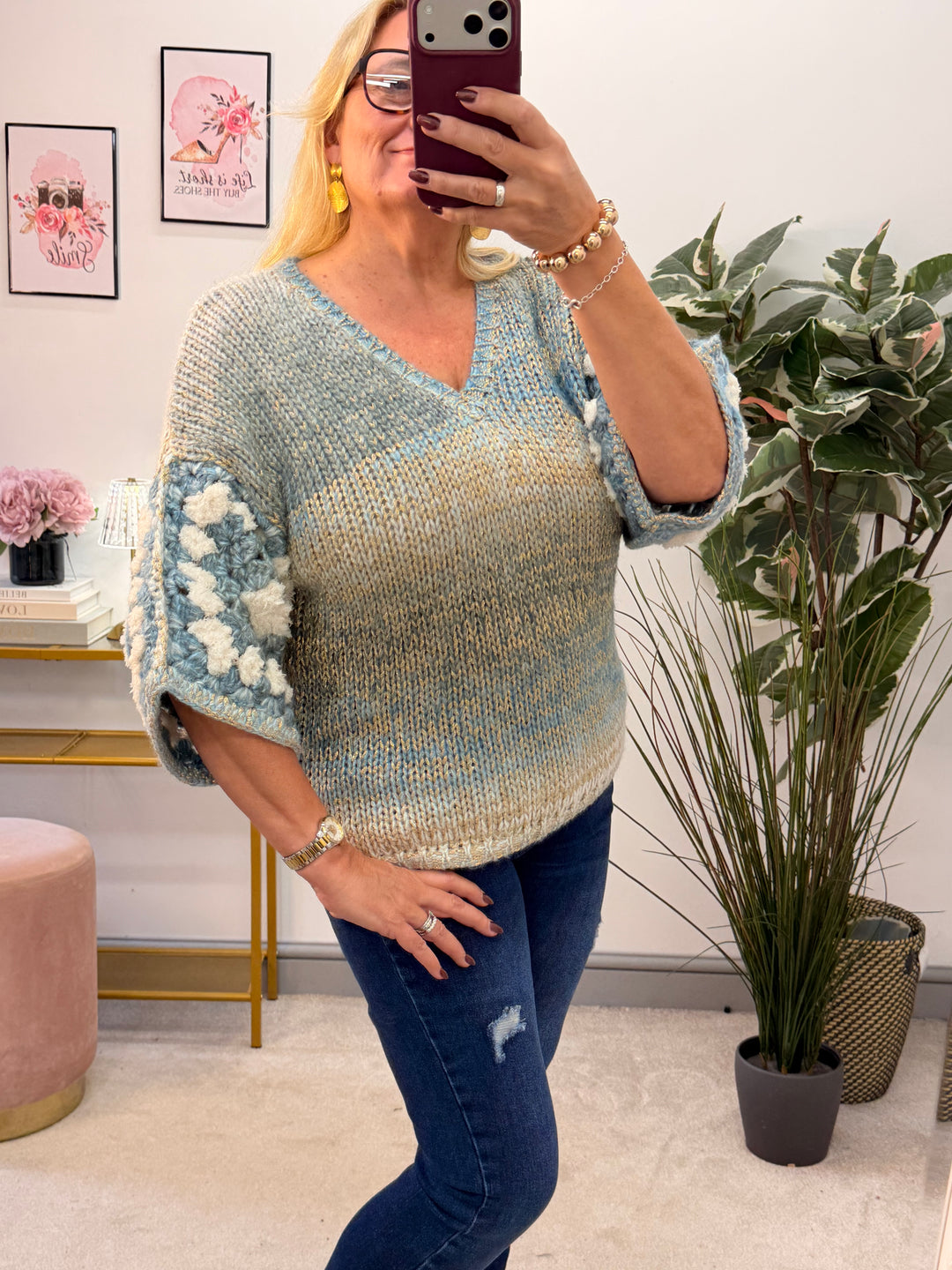 The SHONA lurex ombré jumper - 2 colours