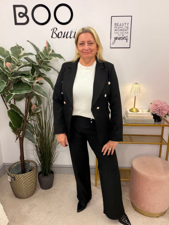Ladies Fashion Blazer - White, Black, Navy, Brown & Camel