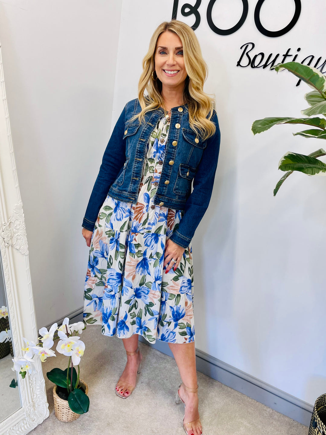 LADIES DARK DENIM SUMMER JACKET 