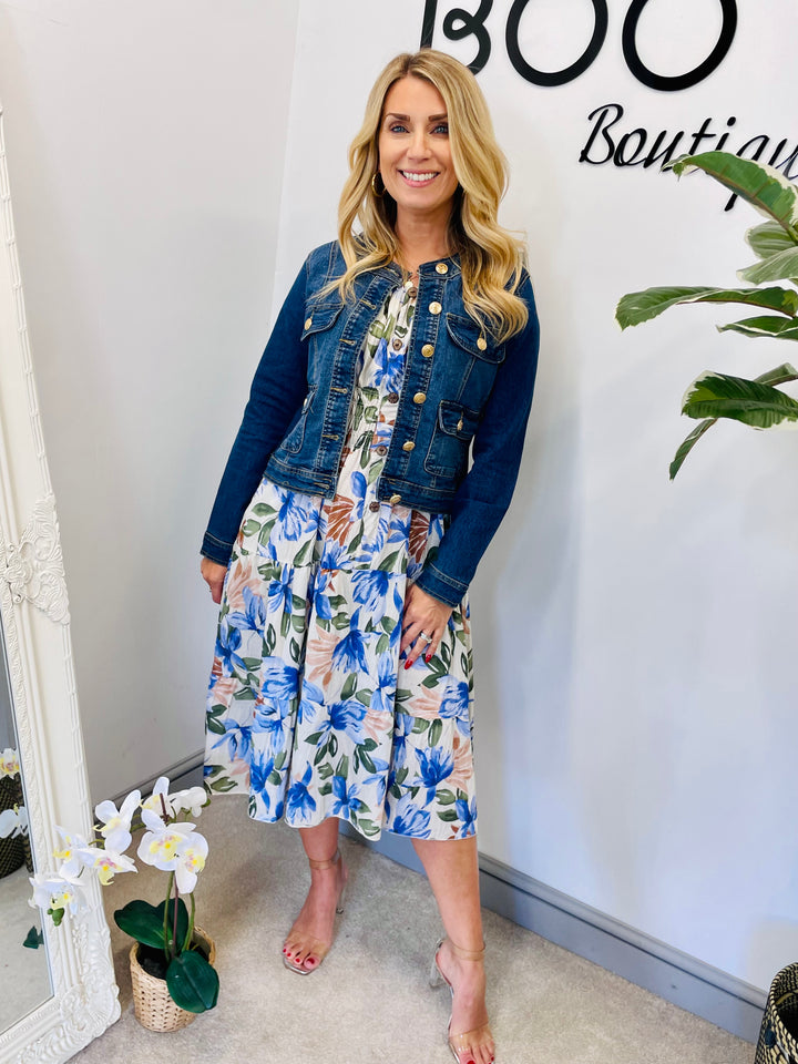 LADIES DARK DENIM SUMMER JACKET 