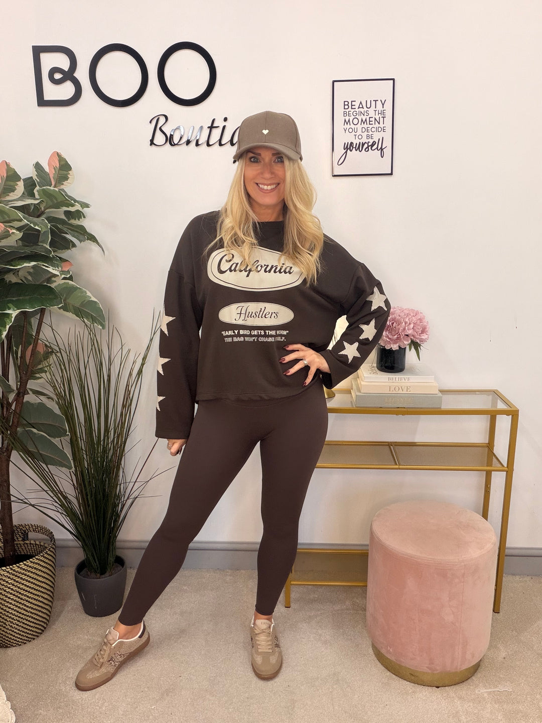 The TESSA cotton sweatshirt ‘California’ logo top - 3 colours