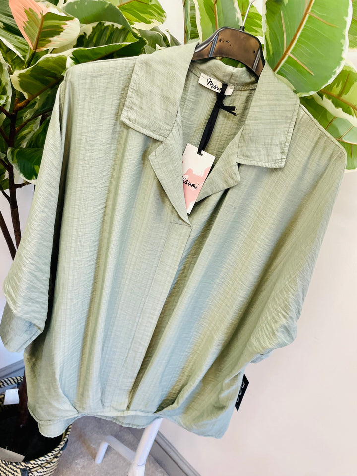 LADIES WOMENS SUMMER TOP BLOUSE - WHITE, BLACK, KHAKI, BLUE, PINK & NAVY