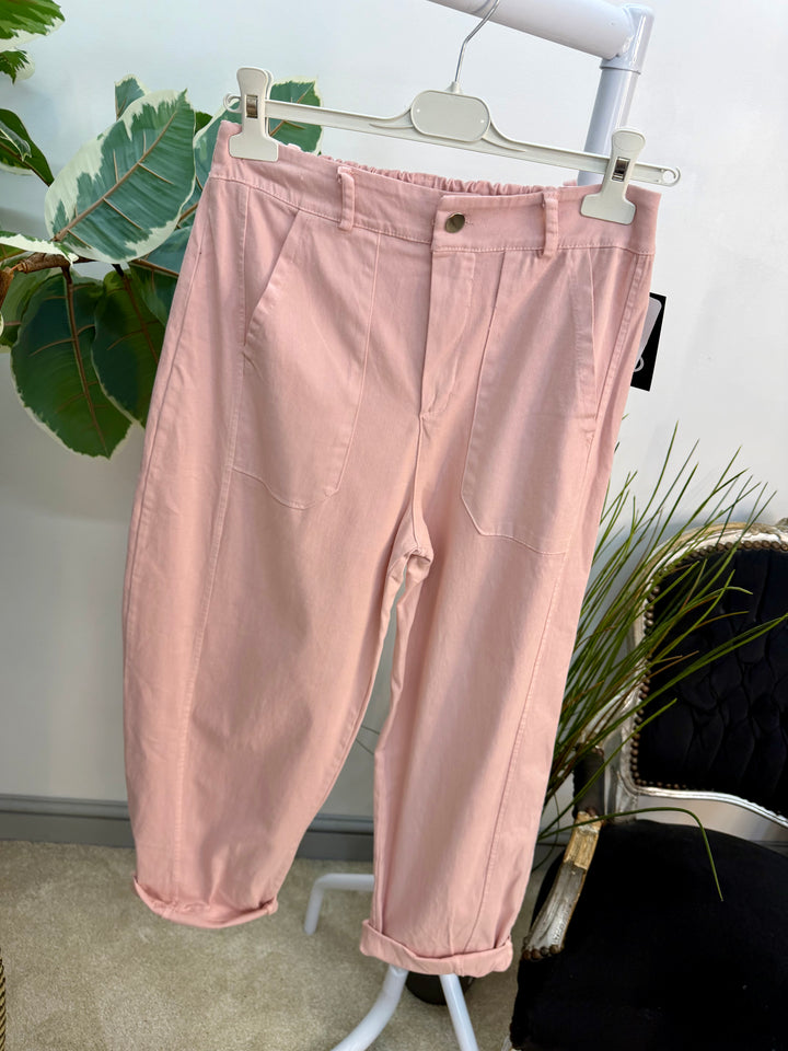 Ladies Fashion Balloon Leg Magic Trousers - pink, black, white & beige