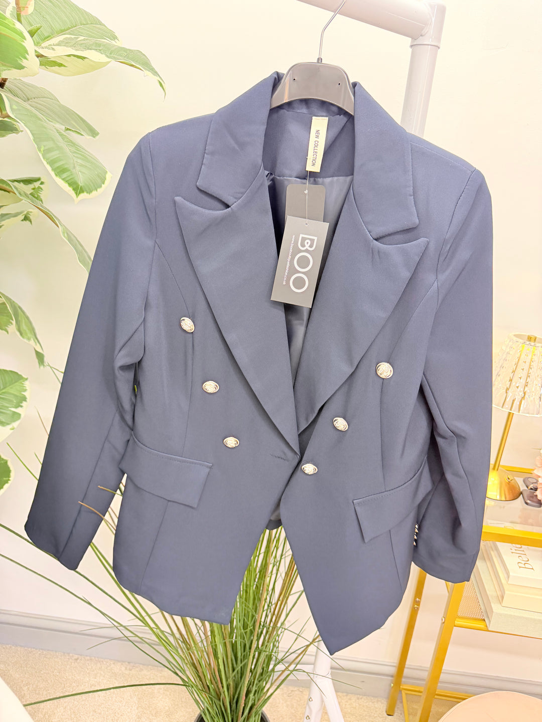 Ladies Fashion Blazer - White, Black, Navy, Brown & Camel