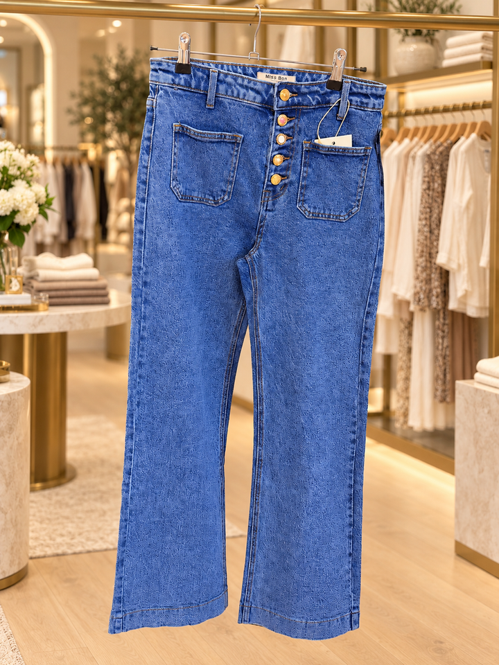 The MICKY straight leg button fly jeans