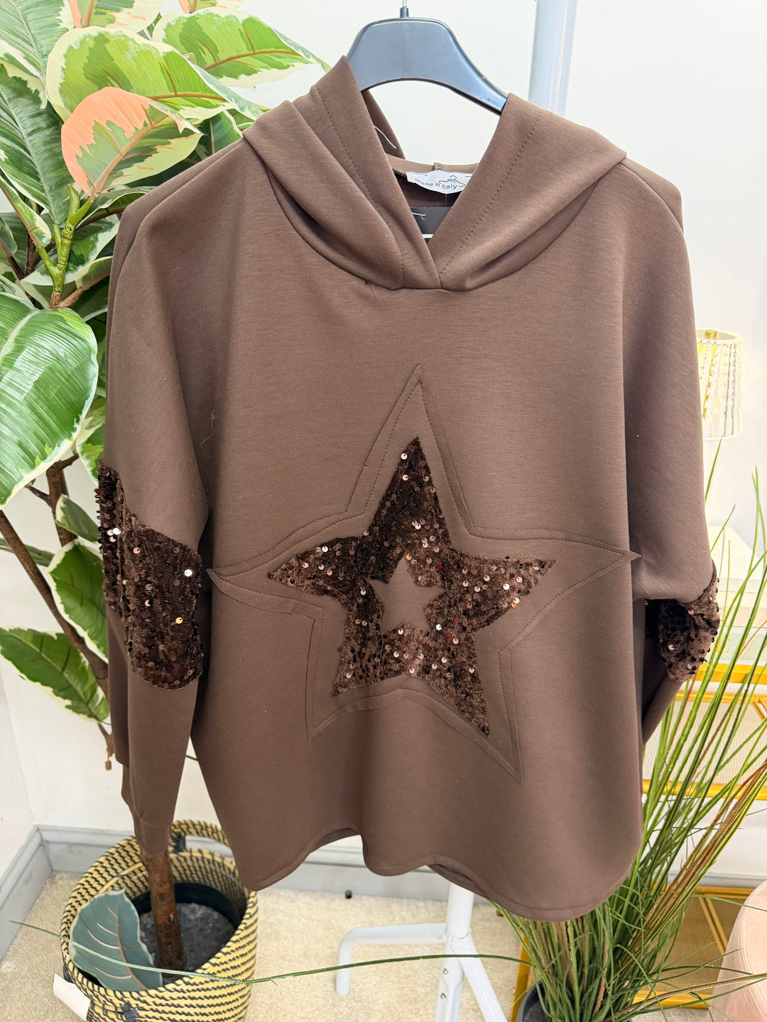 The JUDY scuba sequin hoodie top - 4 colours