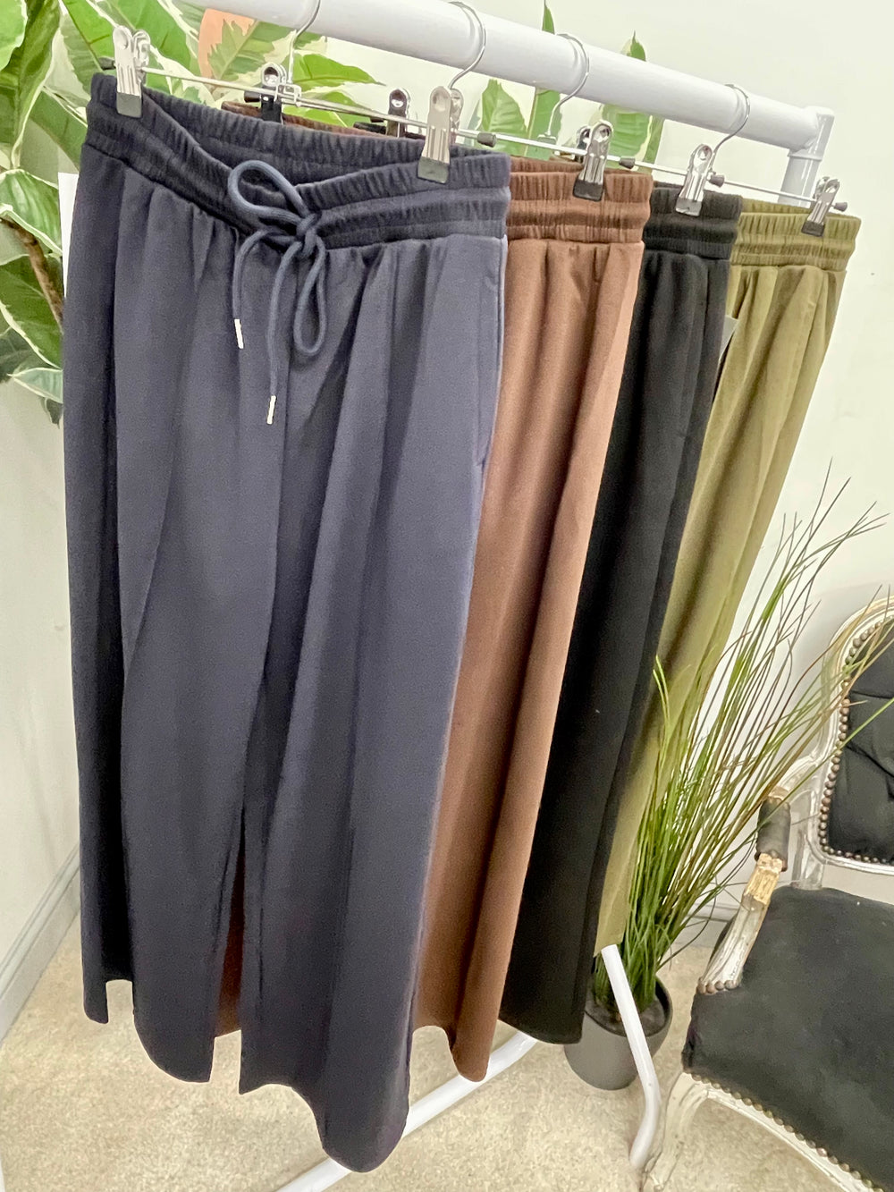 LADIES STRAIGHT LEG SCUBA TROUSERS - BLACK, KHAKI, NAVY &  BROWN