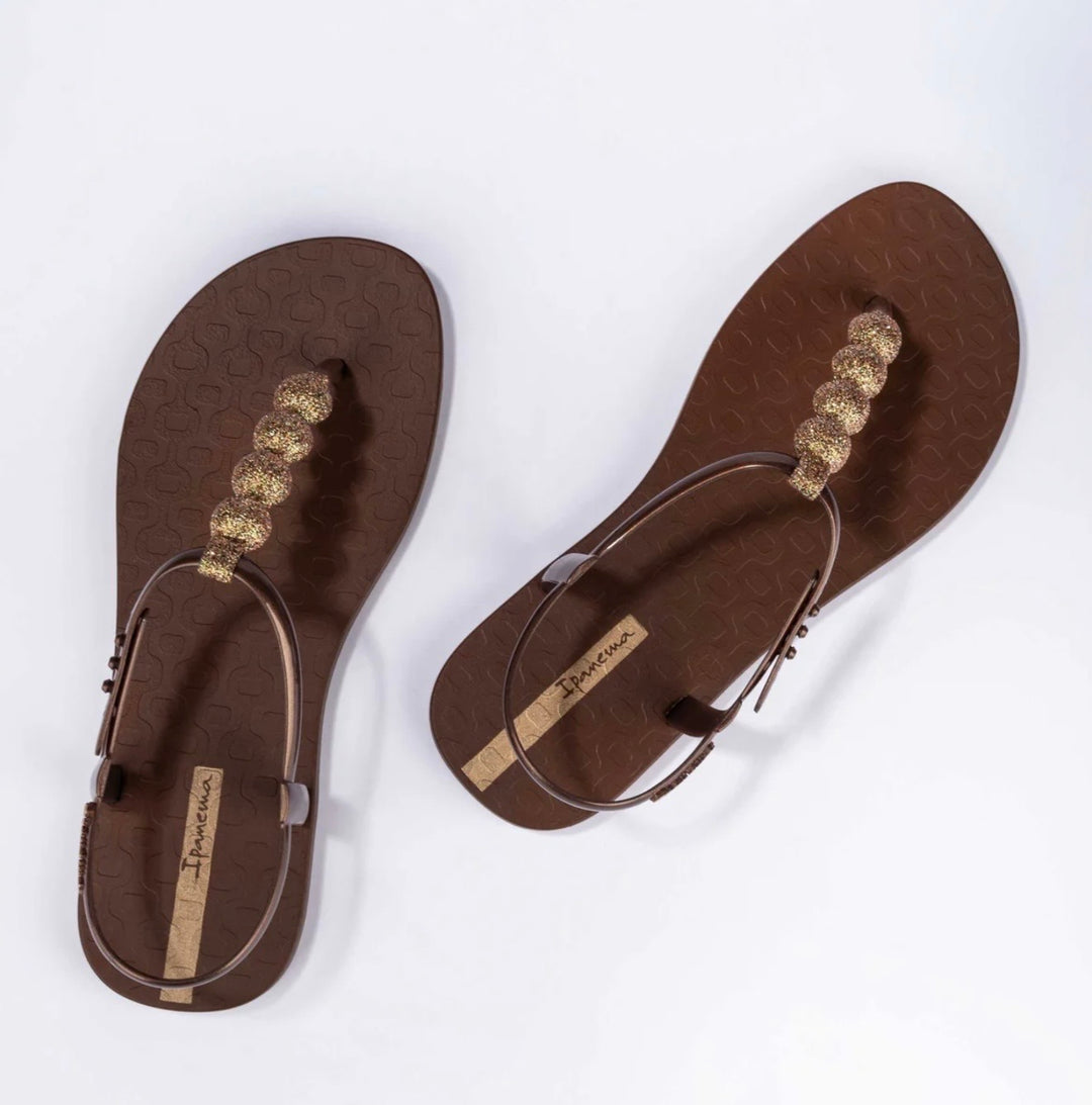 Ladies Ipanema Glitter Bobble Sandals - Black, Brown, Beige