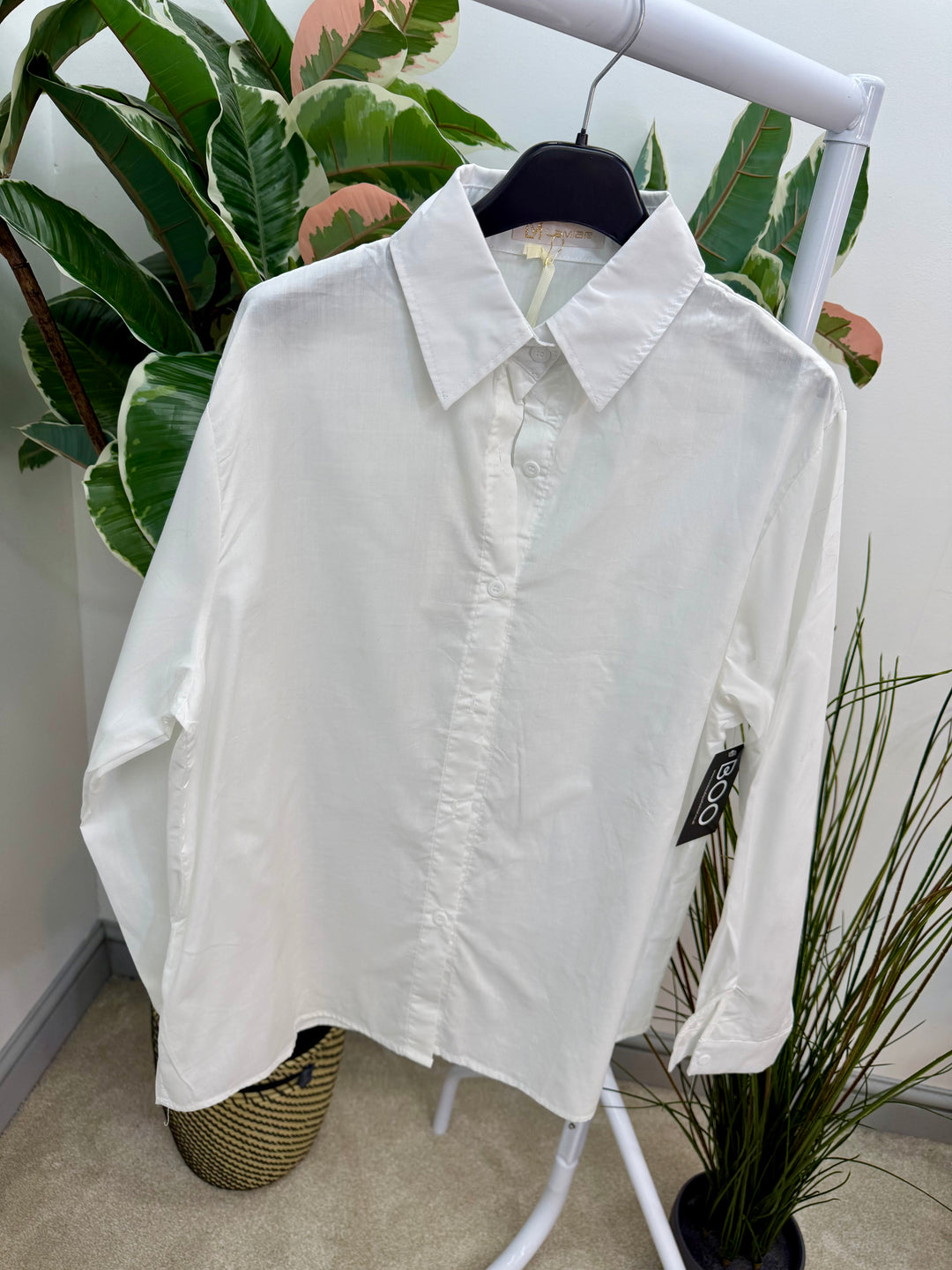 LADIES FASHION WHITE COTTON CRISP SHIRT