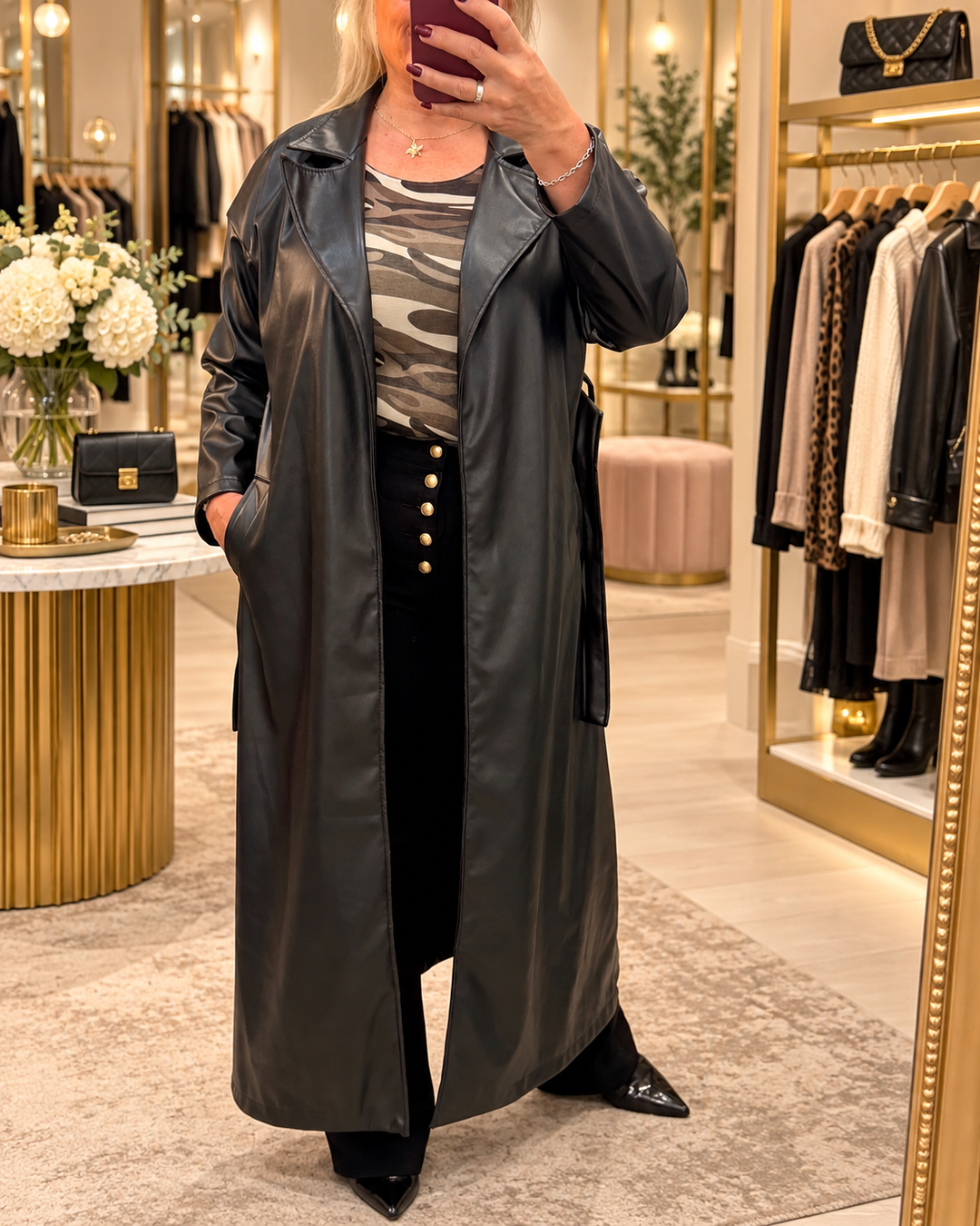The CHER faux leather trench coat - 3 colours