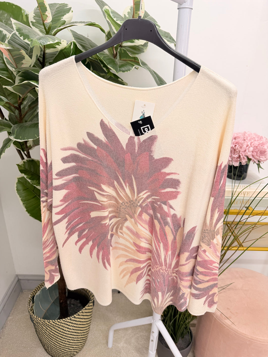 The HALLE soft knit flower jumper - 3 colours