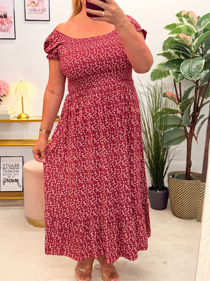 Ladies Fashion Summer Maxi Dress - Wine, Turquoise, Navy, Pink, Blue