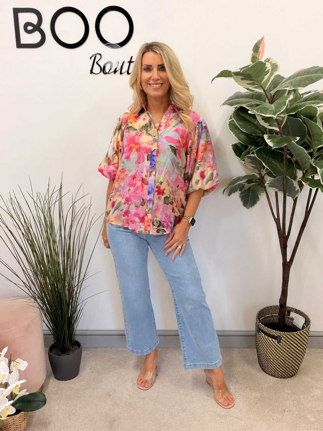 Ladies Fashion Colourful Tie Dye Blouse Shirt