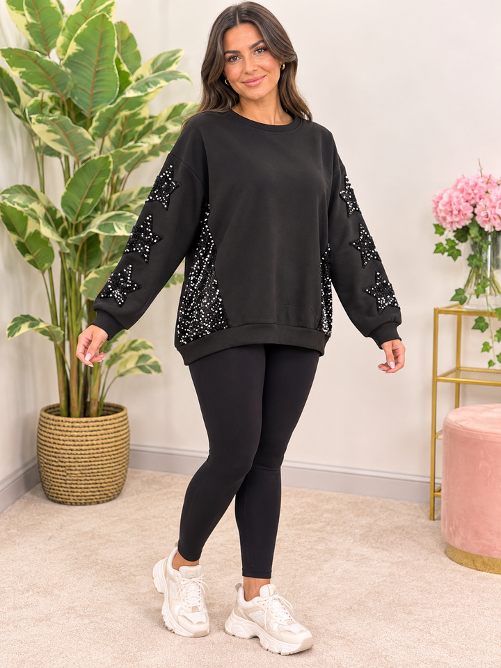The KIERA scuba sequin top - 4 colours