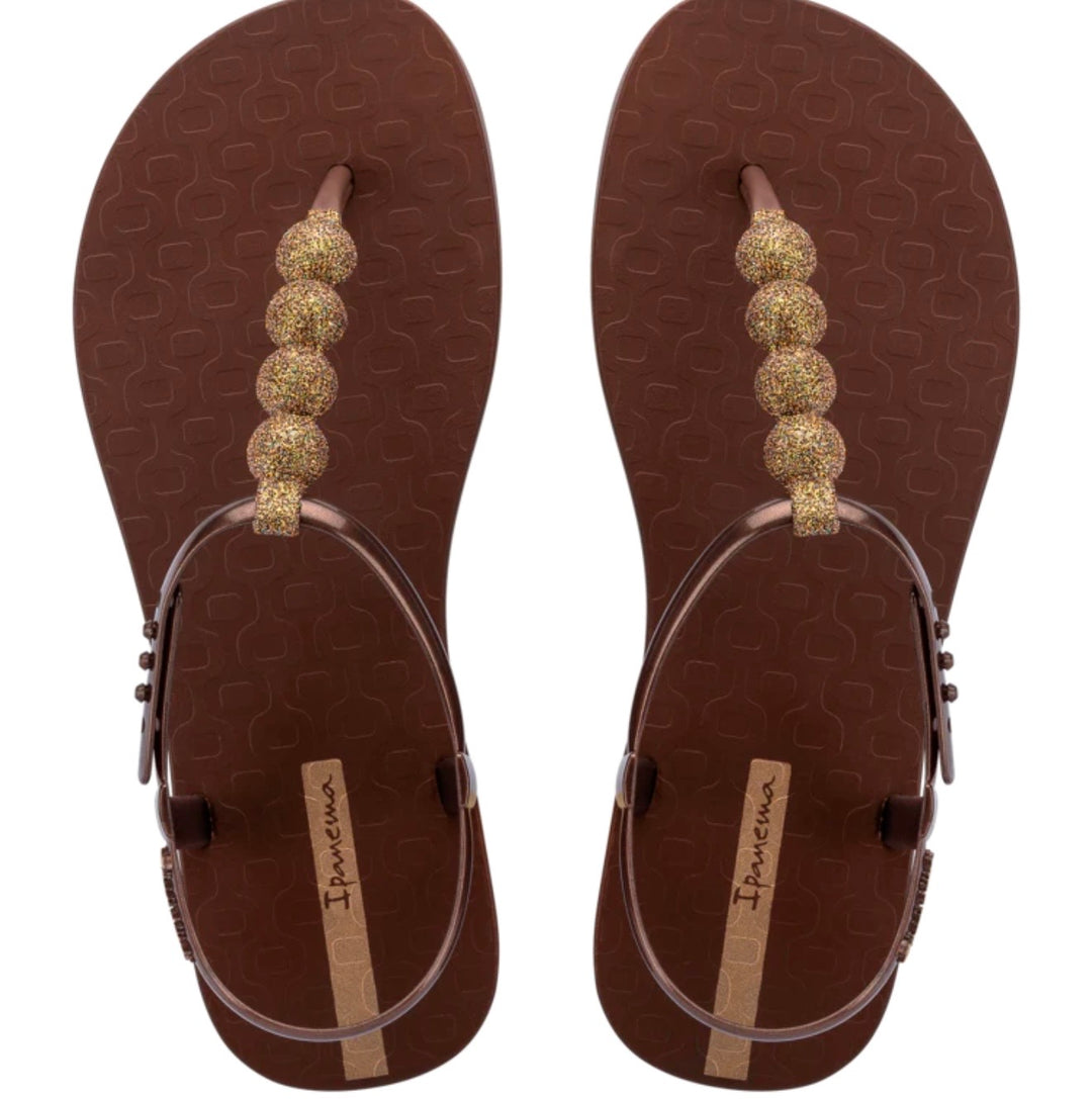 Ladies Ipanema Glitter Bobble Sandals - Black, Brown, Beige