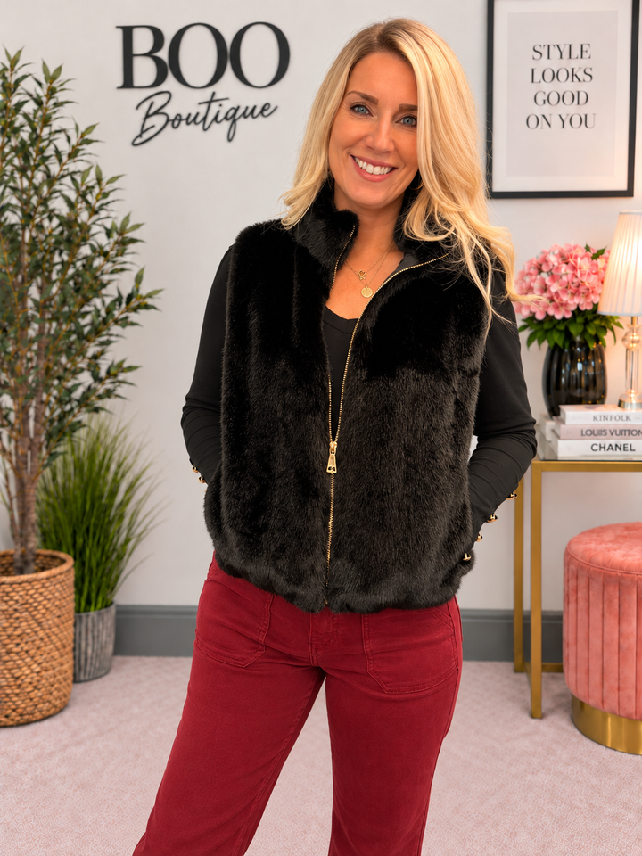 The XENA faux fur gilet - 4 colours