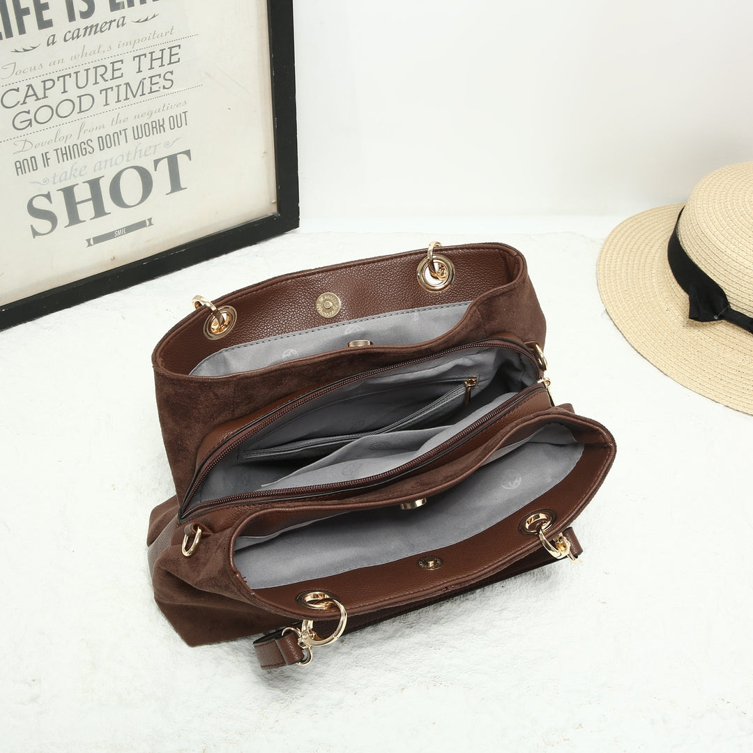 FAUX SUEDE HANDBAG ( 25452 ) - 4 colours