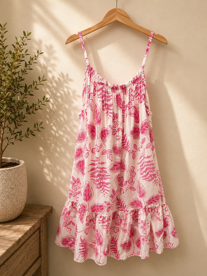 Ladies Summer Sun Dress - Navy, Blue, Wine, Pink, Orange, Beige, Khaki, Brown
