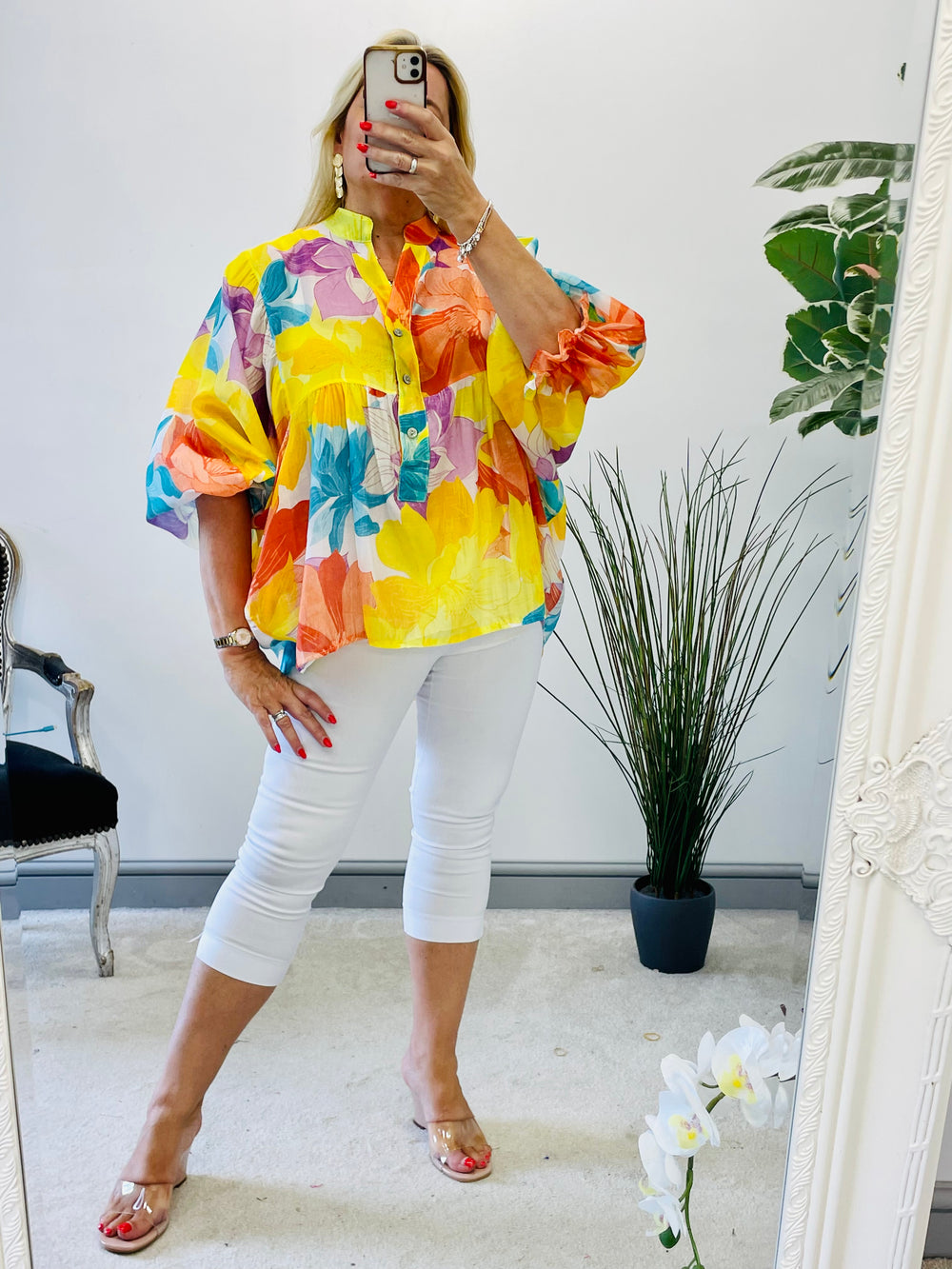 LADIES PASTEL LOOSE FIT SUMMER BLUE - BLUE, PINK, ORANGE