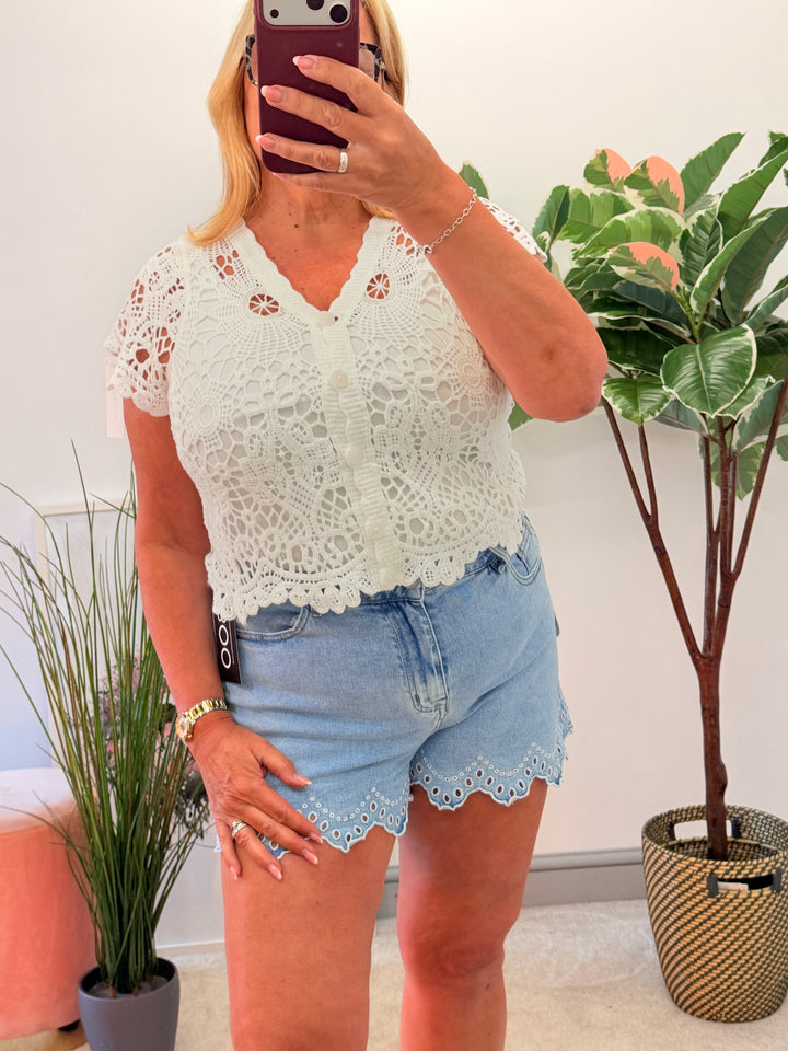 Ladies Fashion Blue Denim Shorts