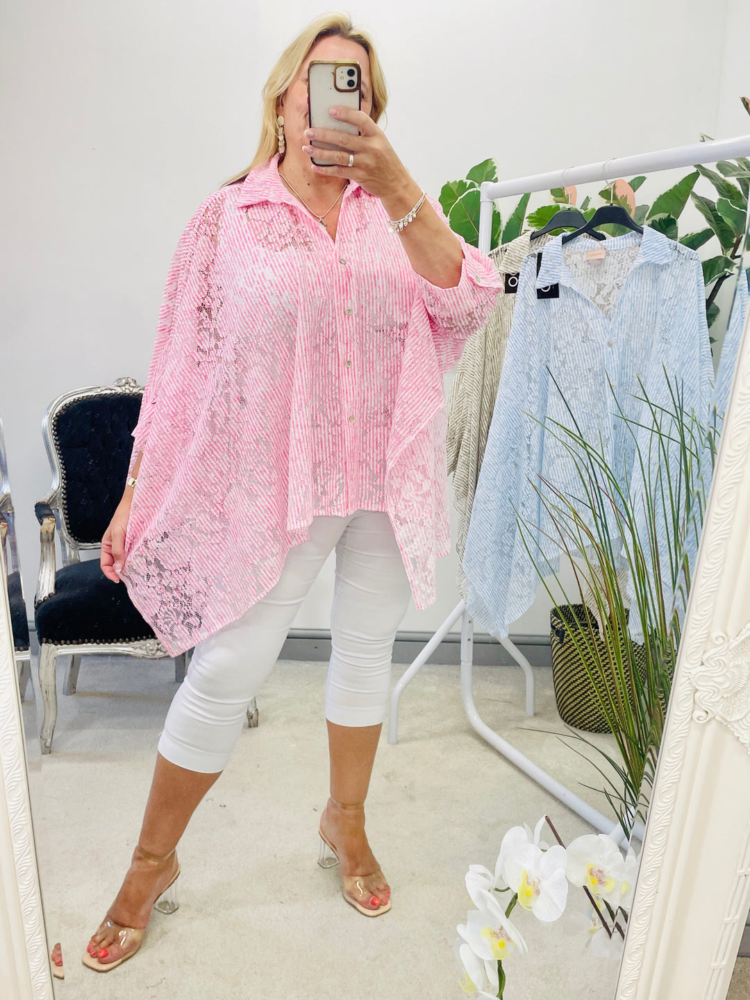 LADIES WOMENS DRAPE OVERSIZE TOP BLOUSE - PINK, BLUE & BEIGE
