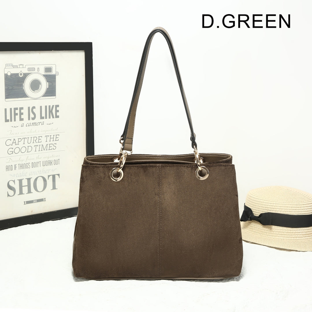 FAUX SUEDE TOTE HANDBAG ( 25451 )- 4 colours