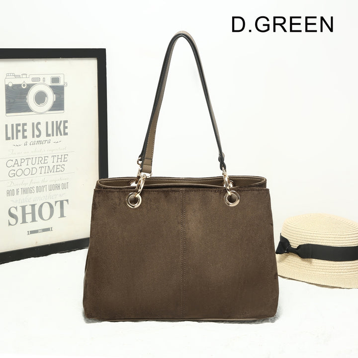 FAUX SUEDE TOTE HANDBAG ( 25451 )- 4 colours