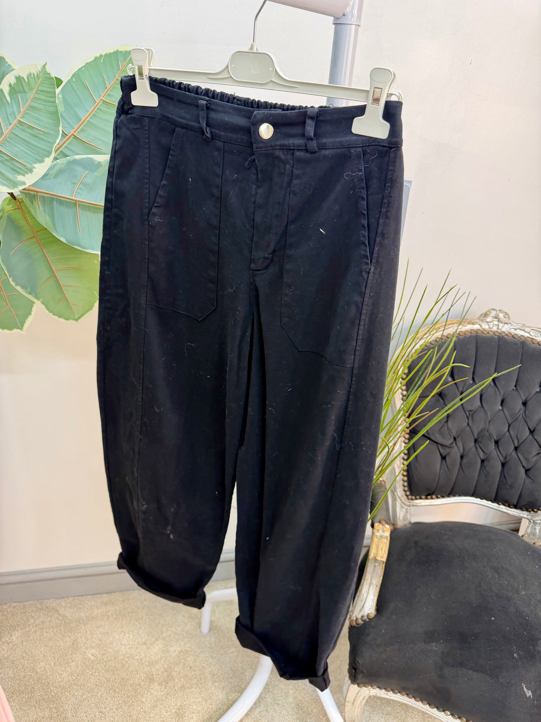 Ladies Fashion Balloon Leg Magic Trousers - pink, black, white & beige