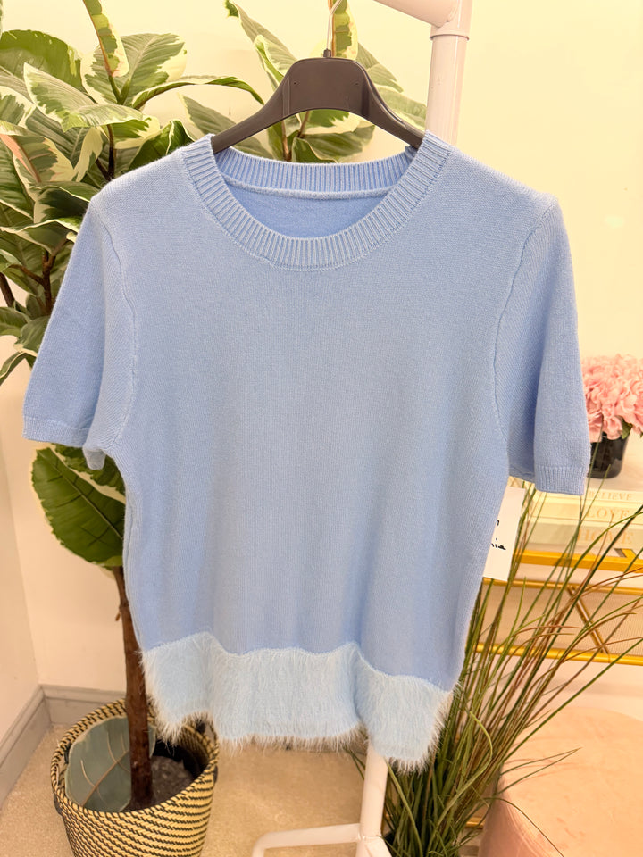 The BONNIE faux fur edged jumper - 5 colours