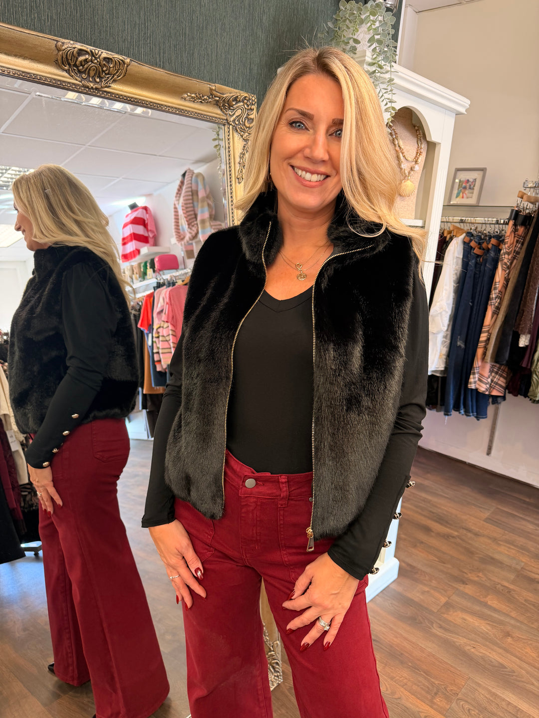 The XENA faux fur gilet - 4 colours