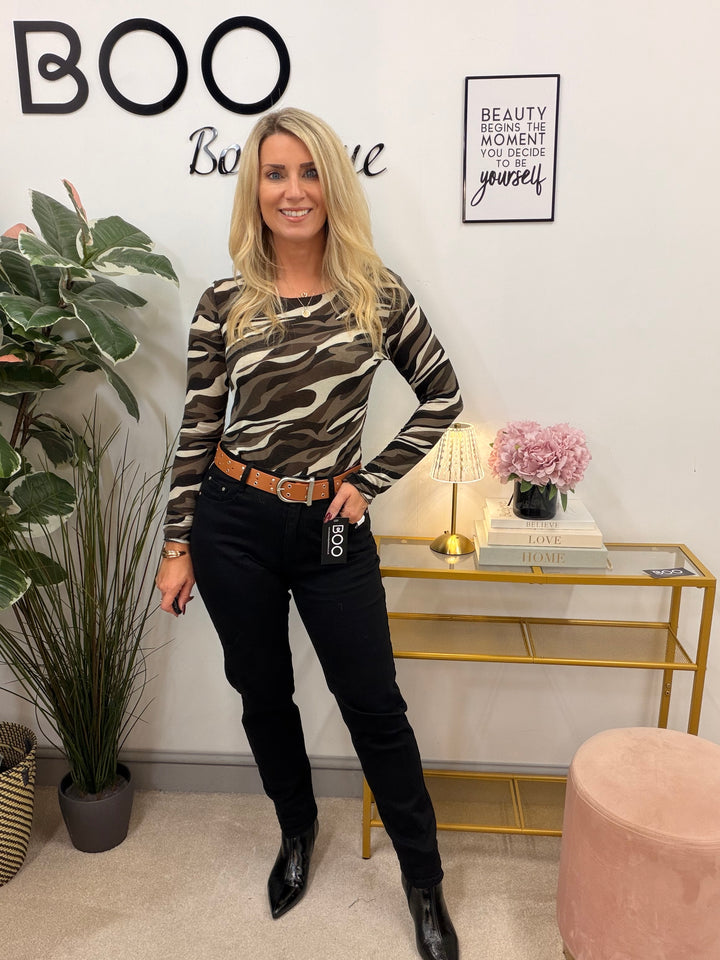 Womens fashion black denim mom fit jeans