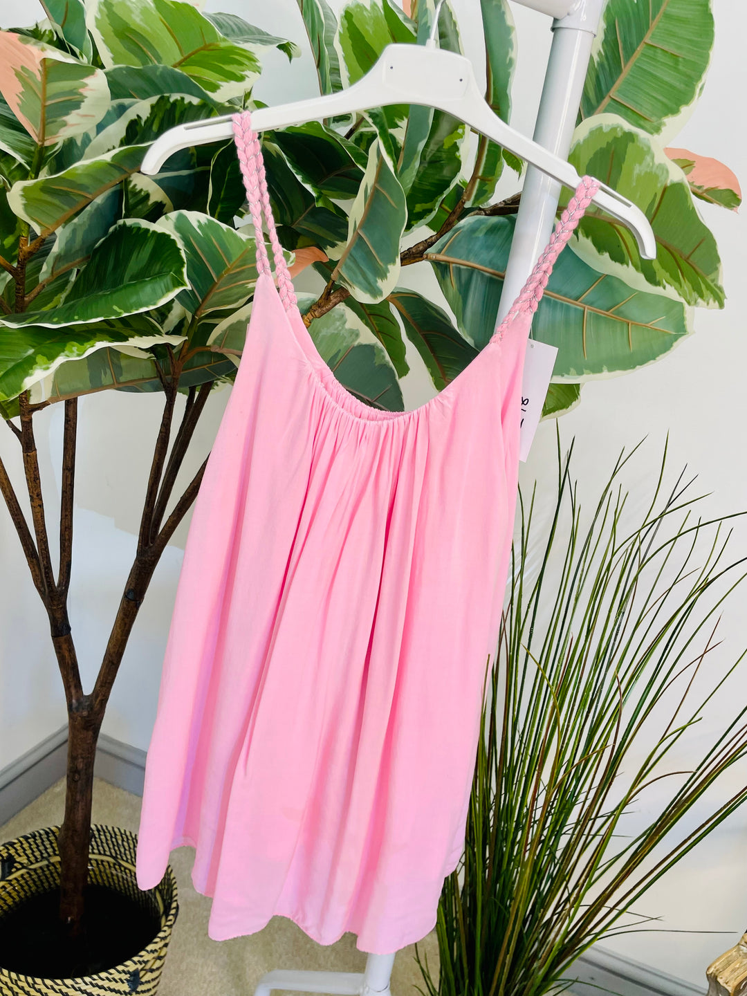 LADIES FLOATY CAMI SUMMER TOP - PINK, NAVY, WHITE  & BROWN