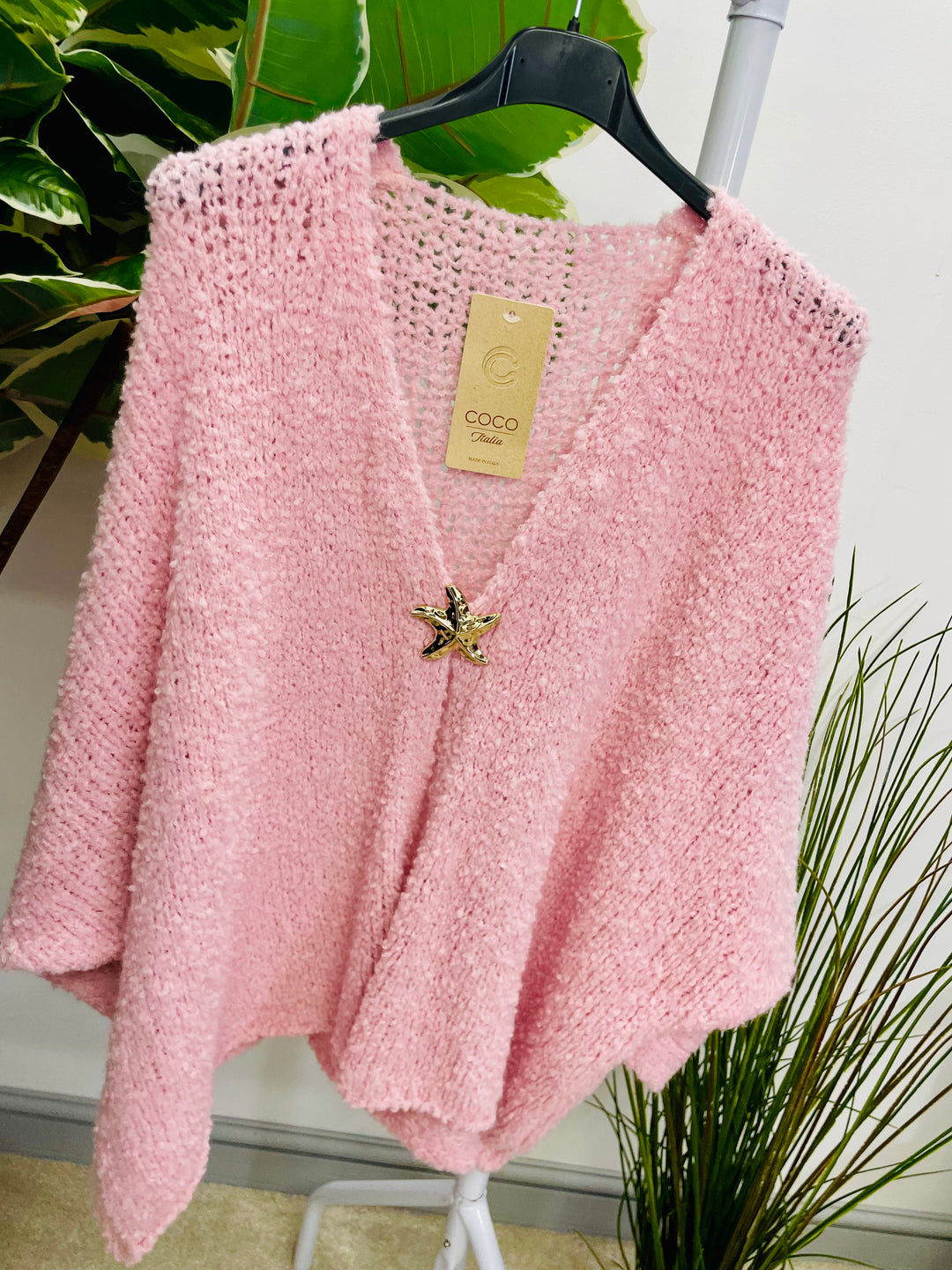 LADIES POPCORN KNIT CARDIGAN - BLACK, BURGUNDY, BROWN, BEIGE, BLUE & PINK