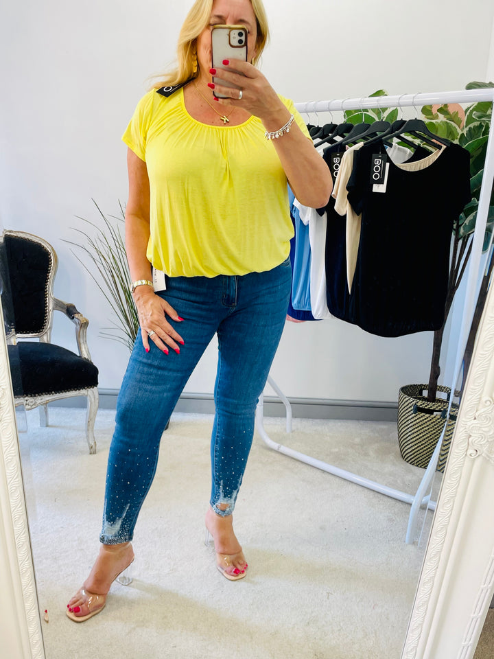 LADIES LOOSE FIT BUBBLE T TEE SHIRT