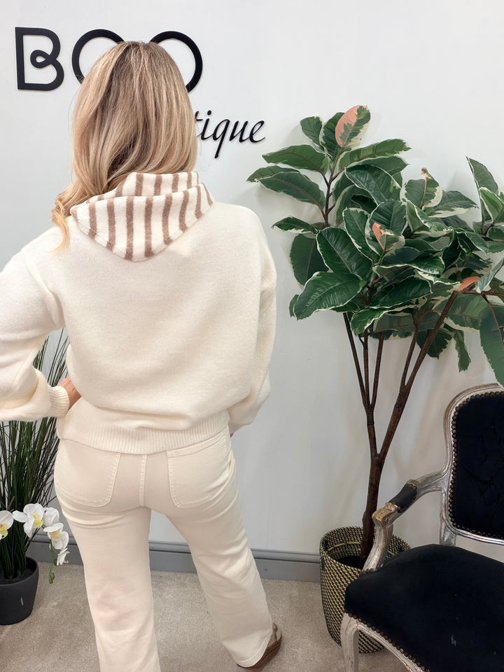 LADIES FASHION SOFT KNIT JUMPER & SCARF SET - LEMON, BLUE, PINK, CREAM