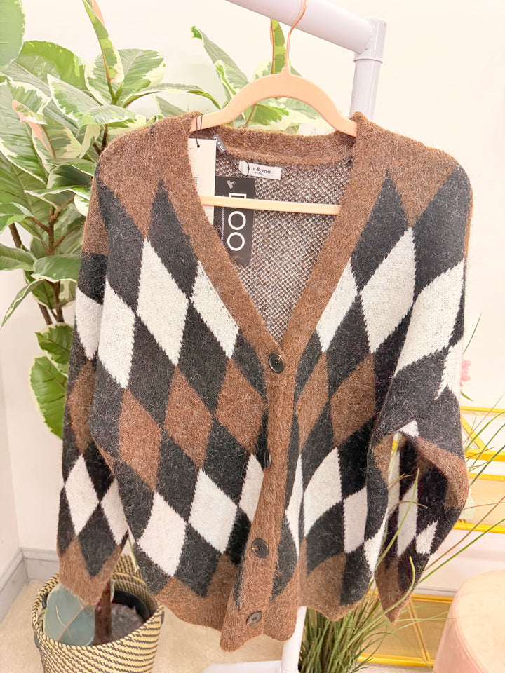 The SALLY diamond knit cardigan - 2 colours