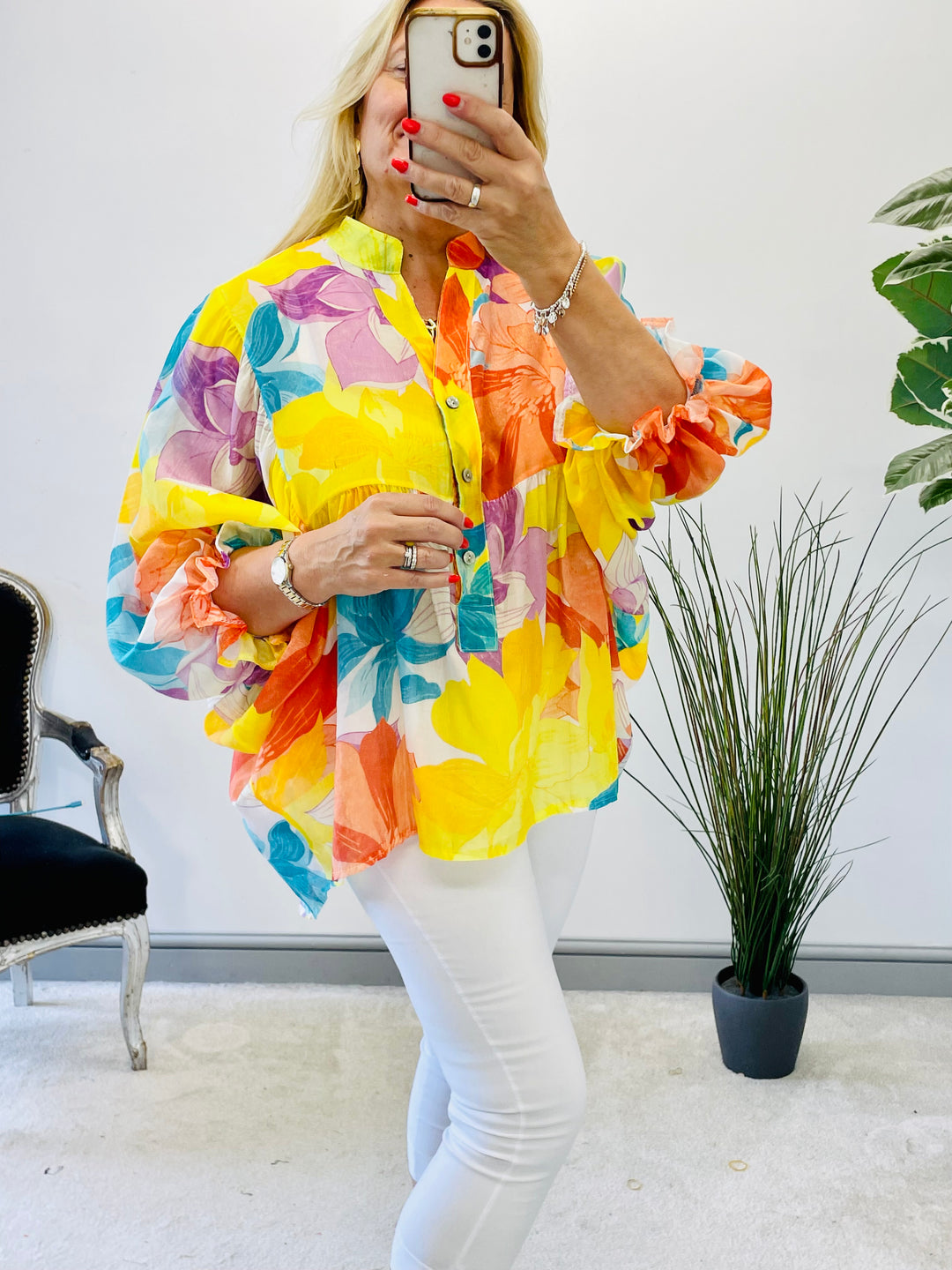 LADIES PASTEL LOOSE FIT SUMMER BLUE - BLUE, PINK, ORANGE