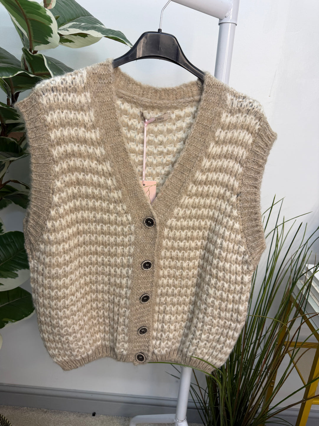 The LAURA herringbone knit waistcoat - 5 colours