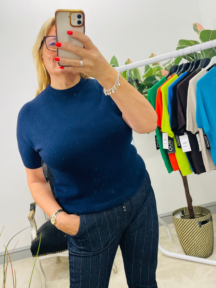 LADIES SOFT KNIT SHORT SLEEVE AUTUMN JUMPER 