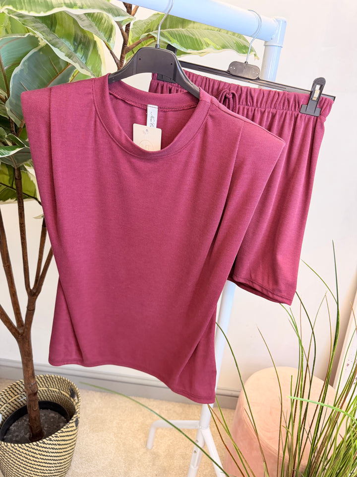 Ladies Non Crease Summer Shorts Co Ord Set - Black, Denim, Lemon, Wine, Khaki & Mocha