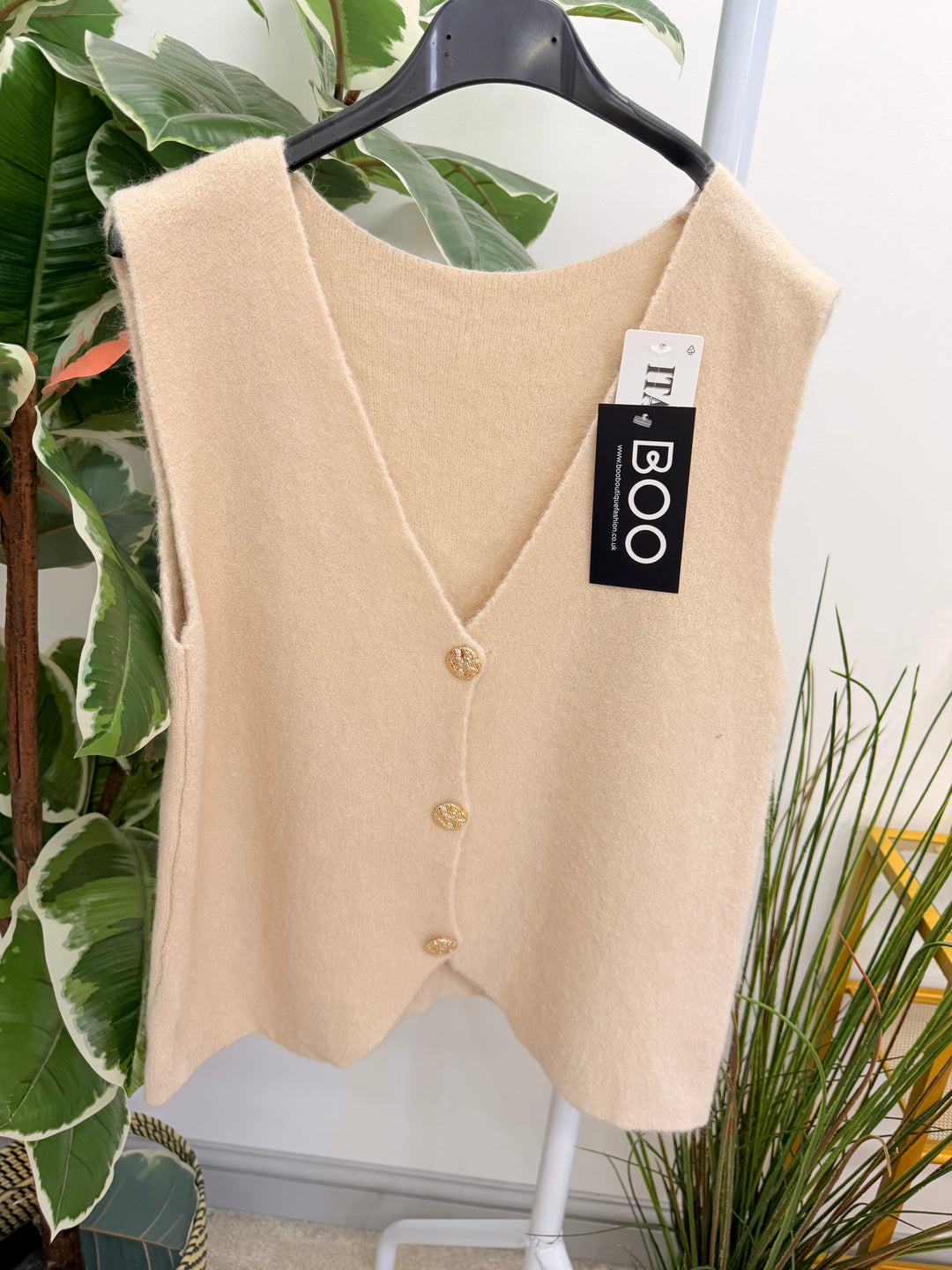 Ladies Fashion Knitted Batwing Jumper Top - Black, White & Mocha