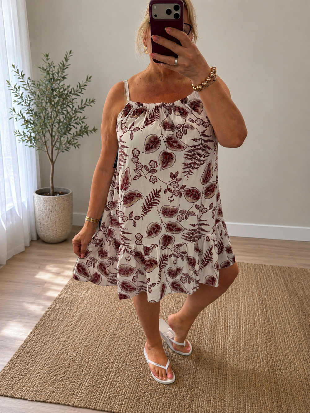 Ladies Summer Sun Dress - Navy, Blue, Wine, Pink, Orange, Beige, Khaki, Brown
