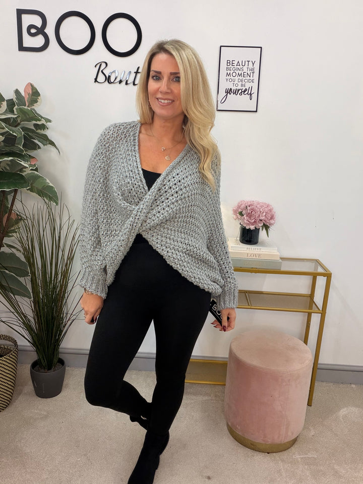 The ANN thick knit twist front jumper - 4 colours
