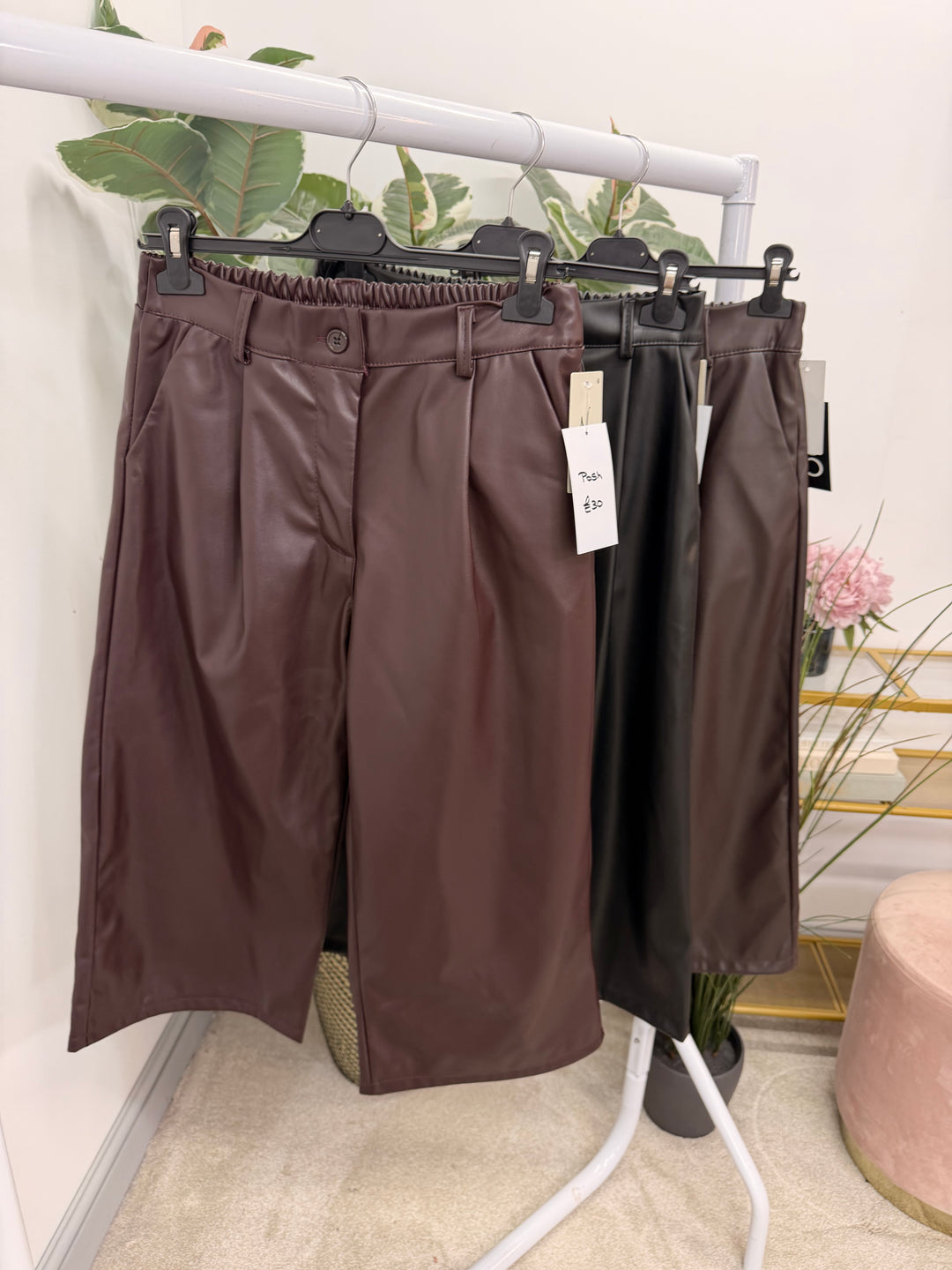 The POSH faux leather culotte trousers - 3 colours