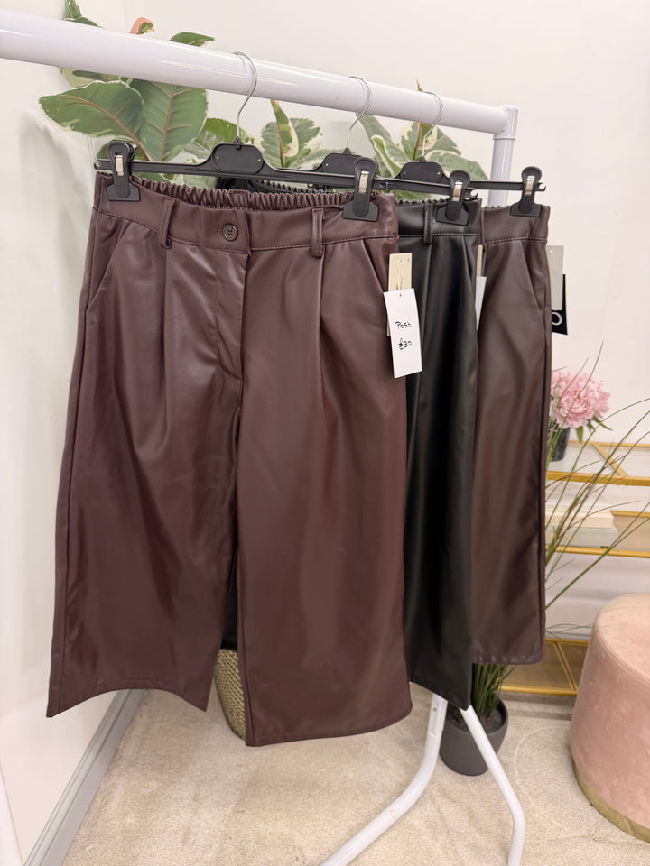 The POSH faux leather culotte trousers - 3 colours