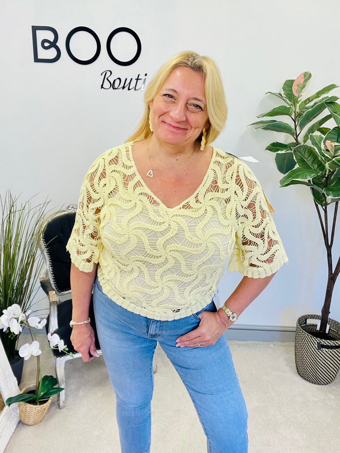 LADIES WOMENS CROCHET TOP - PINK, WHITE, BLACK, MINT, BLUE, YELLOW & MINT
