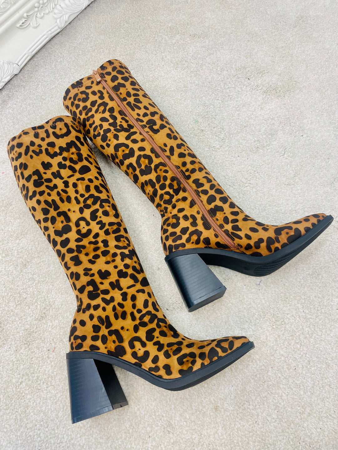 Suede Mk Leopard Boots Abbi Suede Print Leopard